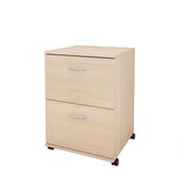Essentials 2-Drawer Mobile Filing Cabinet 5093 from Nexera, Natural Maple