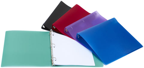 Poly Binder, 1-Inch, Assorted Colors (Case of 12)