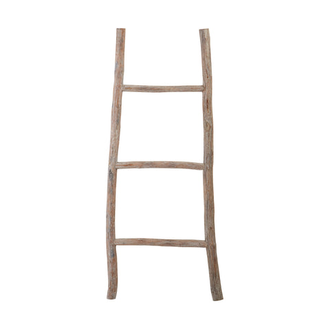 Wood White Washed Ladder - Sm