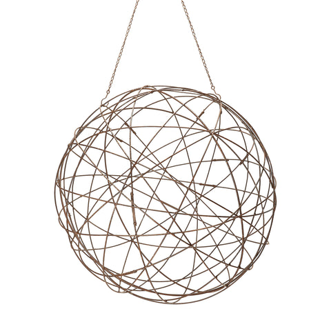 Aged Iron Wire Sphere - Large. 