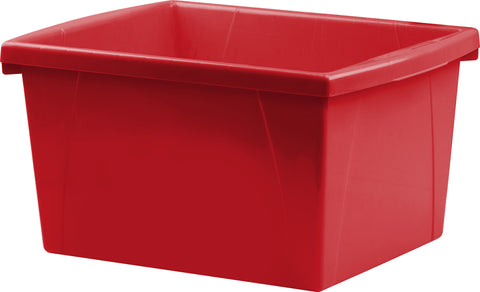 4 Gallon (15L) Classroom Storage Bin, Red (Case of 6)                                                                   