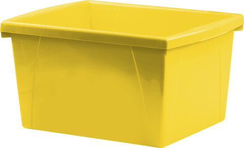 4 Gallon (15L) Classroom Storage Bin, Yellow (Case of 6)                                                                