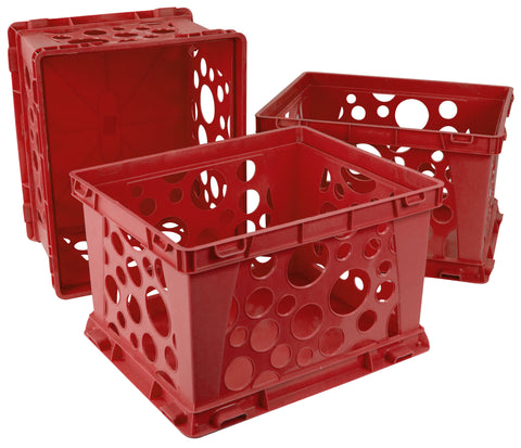 Large File Crate, Classroom Red, (Case of 3)                                                                            