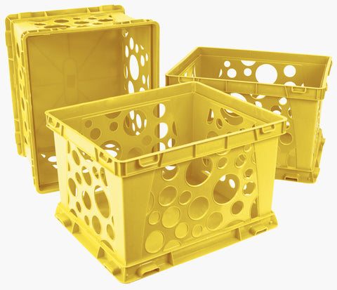 Large File Crate, Classroom Yellow, (Case of 3)                                                                         