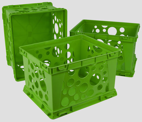 Large File Crate, Classroom Green, (Case of 3)                                                                          