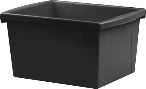 4 Gallon (15L) Classroom Storage Bin, Black (Case of 6)                                                                 