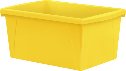 5.5 Gallon (21L) Classroom Storage Bin, Yellow (Case of 6)                                                              