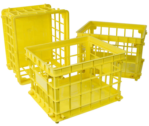 Standard Letter/Legal File Crate, Class Yellow (Case of 3)                                                              