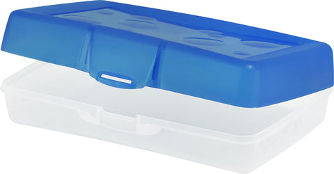 Storex Pencil Case, Opaque Blue (Box of 12)
