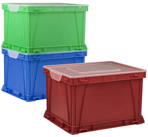 Storage and Filing Cube, Assorted colors/Clear (case of 3)