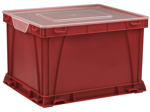Storage and Filing Cube, Red/Clear (case of 3)