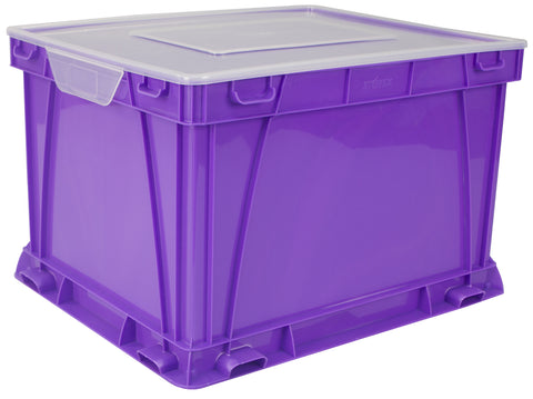 Storage and Filing Cube, School Purple/Clear (case of 3)                                                                