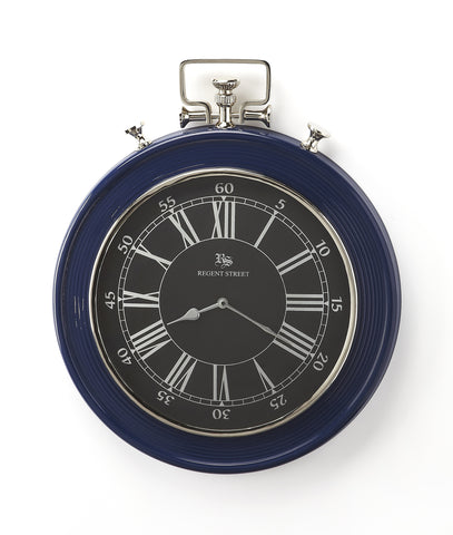 Butler Sapphire Blue Finish Wall Clock