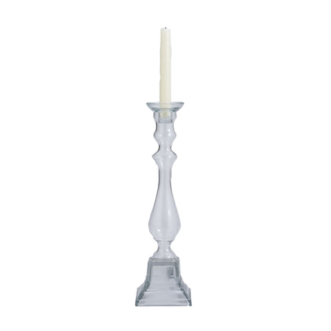Clear Glass Knight Pillar Holder - Sm 