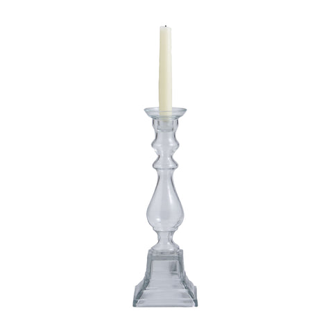 Clear Glass Knight Pillar Holder - Md 
