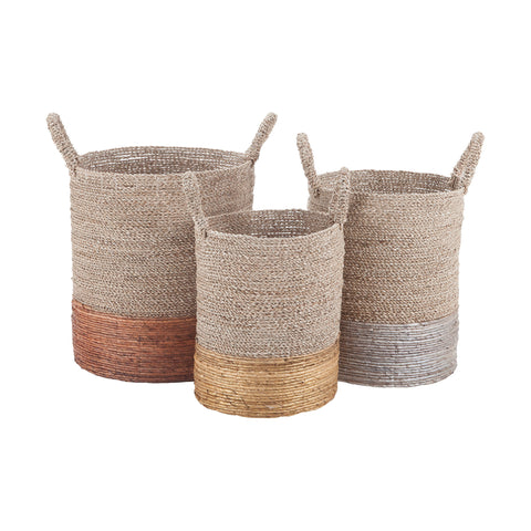Mixed Metallics Nested Baskets