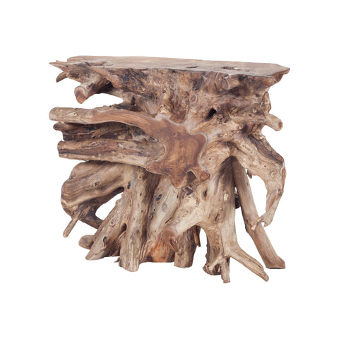 Natural Teak Slice Console