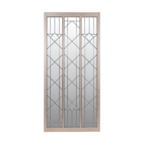 Empire State Floor Mirror With Leaded Glass