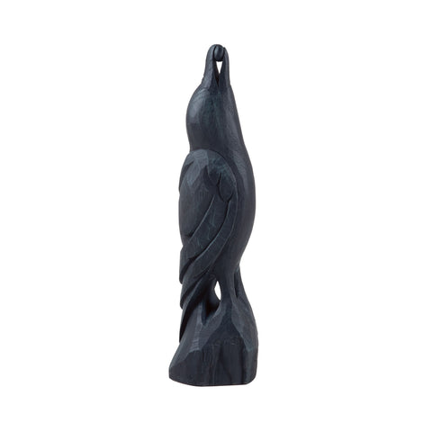 Carved Stretching Raven