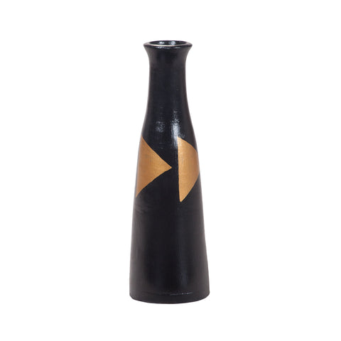 Golden Horizontals Flute Vase