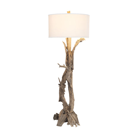 Hounslow Heath 1 Light Floor Lamp In Natural Teak Root