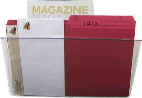 Storex Wall File, Letter, Clear (Case of 6)