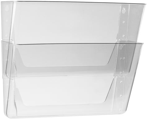 Storex Wall Files, 2-Pack, Letter, Clear (Case of 6)