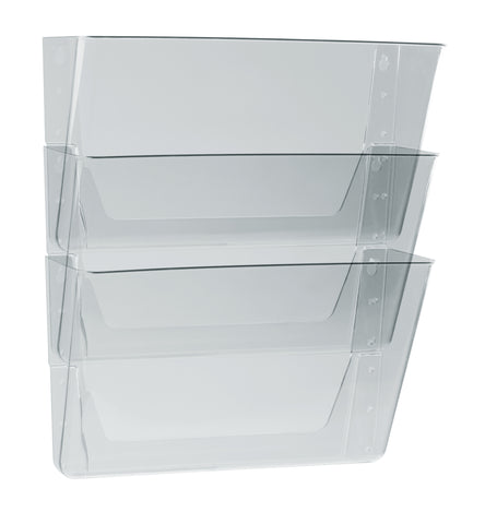 Storex Wall Files, 2-Pack, Legal, Clear (Case of 6)