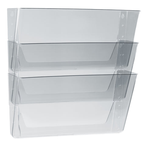 Storex Wall Files, 3-Pack, Legal, Clear (Case of 6 packs)
