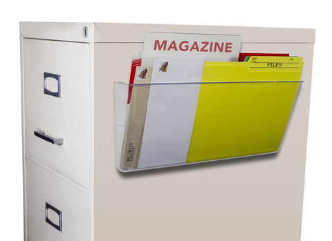 Magnetic Wall Pocket, Legal, Clear (Case of 6)