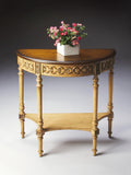 Butler Danelle Pine N' Cream Demilune Console Table