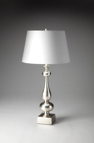 Butler  Antique Silver Finish Table Lamp
