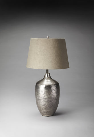 Butler  Antique Silver Finish Table Lamp