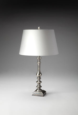 Butler  Tarnished Silver Finish Table Lamp