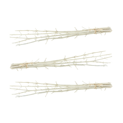White Mulberry Stick Bunch - Set Of 3