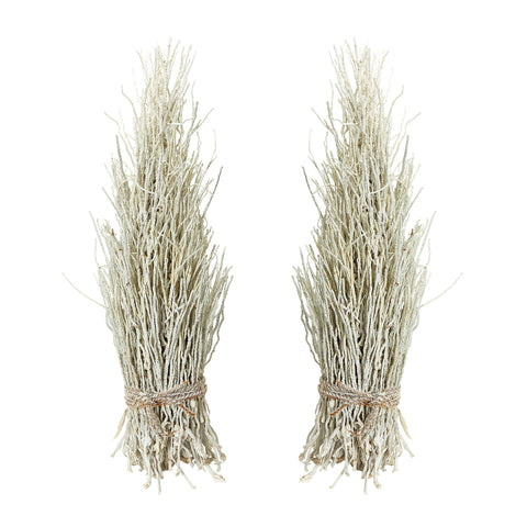 White Washed Coco Twig Sheaf - Set Of 2