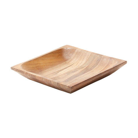 Natural Shallow Teak Tray - Sm