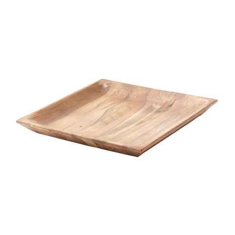 Natural Shallow Teak Tray - Lg