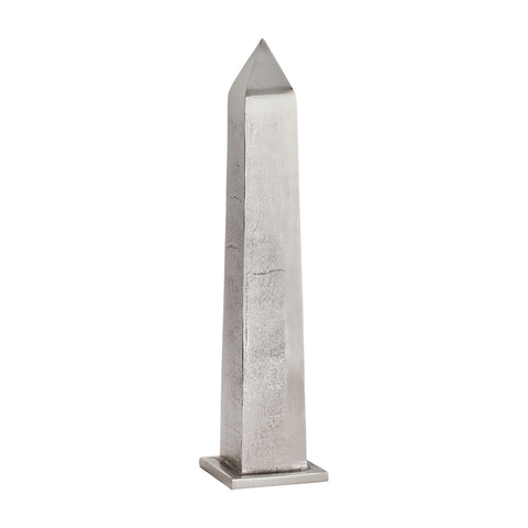 Small Nickel Plated Table Top Obelisk