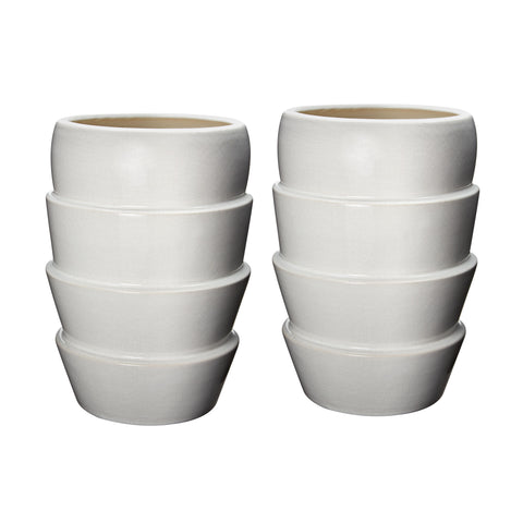 Short Water Chestnut Crackle Layered Vessel