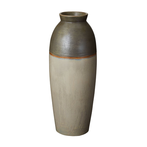 Olive Fire Line Vase - Lg