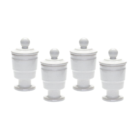 White Polar Filled Votive - Set Of 4 