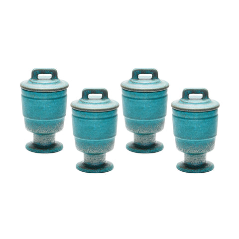 Metallic Patina Filled Votive - Set Of 4 