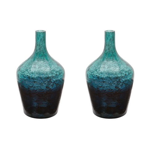 Emerald Ombre Bottle - Set Of 2 