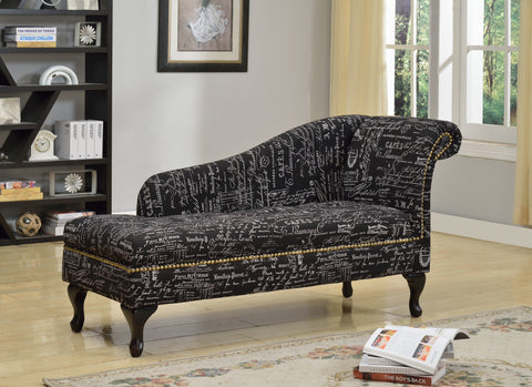 Leif & Starr 8933 Chaise Lounger, Black