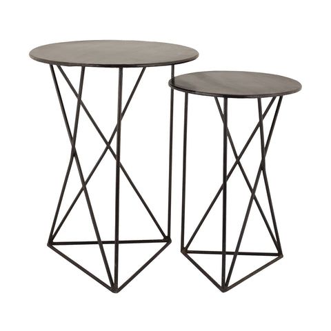 Geometric Metal Accent Tables