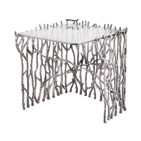 Small Silvered Sticks Side Table