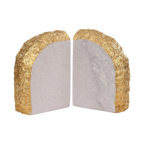 Glace Bookends In Gold