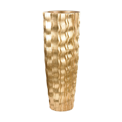 Large Gold Wave Vessel