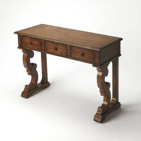 Butler Caravaggio Distressed Brown Console Table